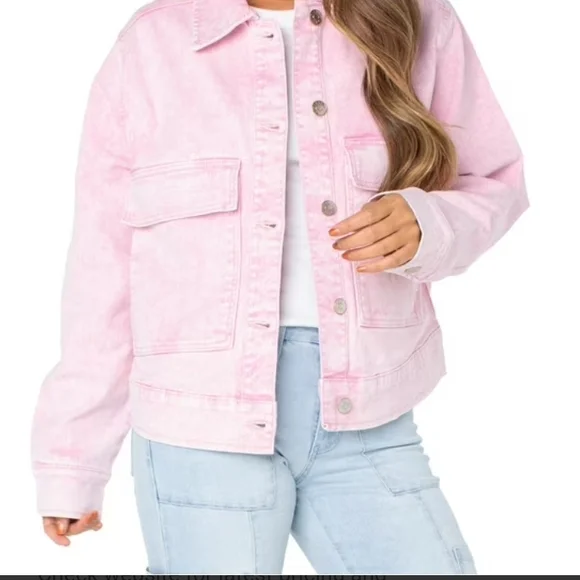 Pink Denim Jacket - Picture 1 of 1
